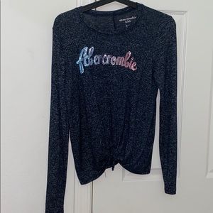 Abercrombie Kids Navy Blue Sequin Long Sleeve